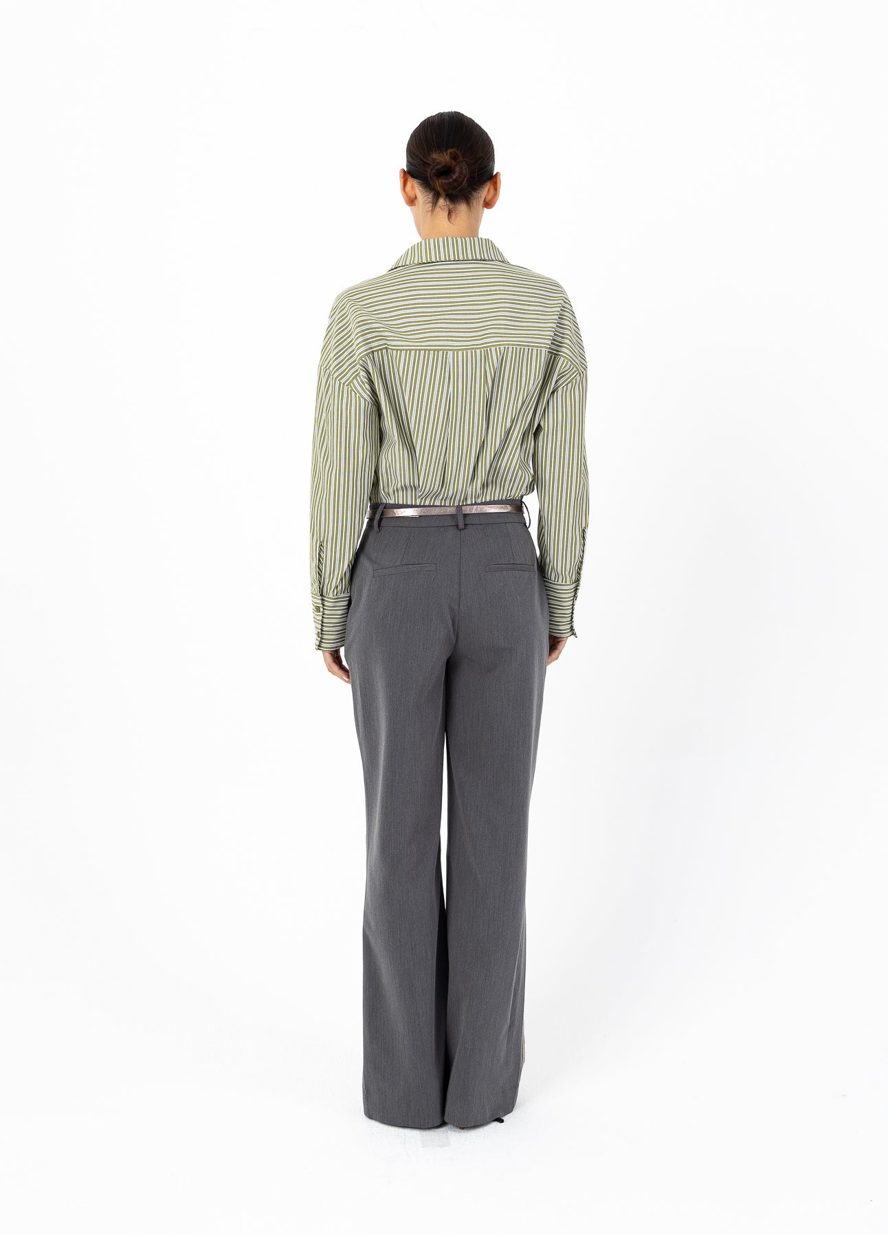 Coster Copenhagen - Pants with ribbons - Petra fit - Grey melange