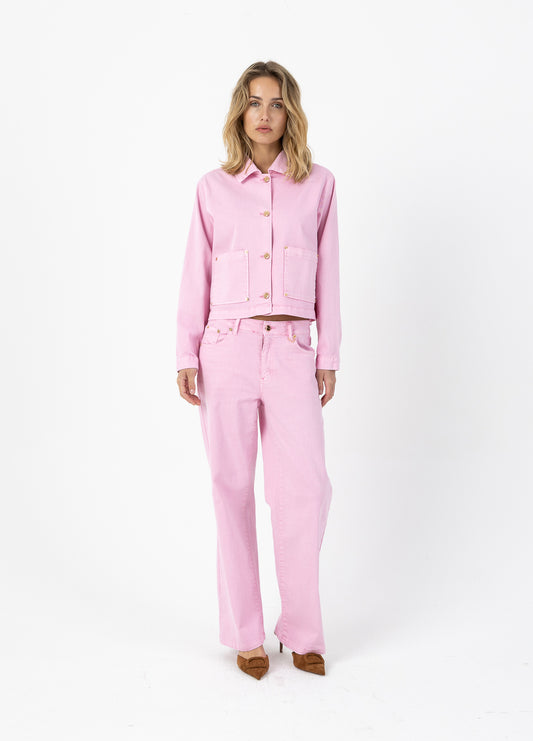 COSTER COPENHAGEN - Jacket in pink denim - Bon bon pink