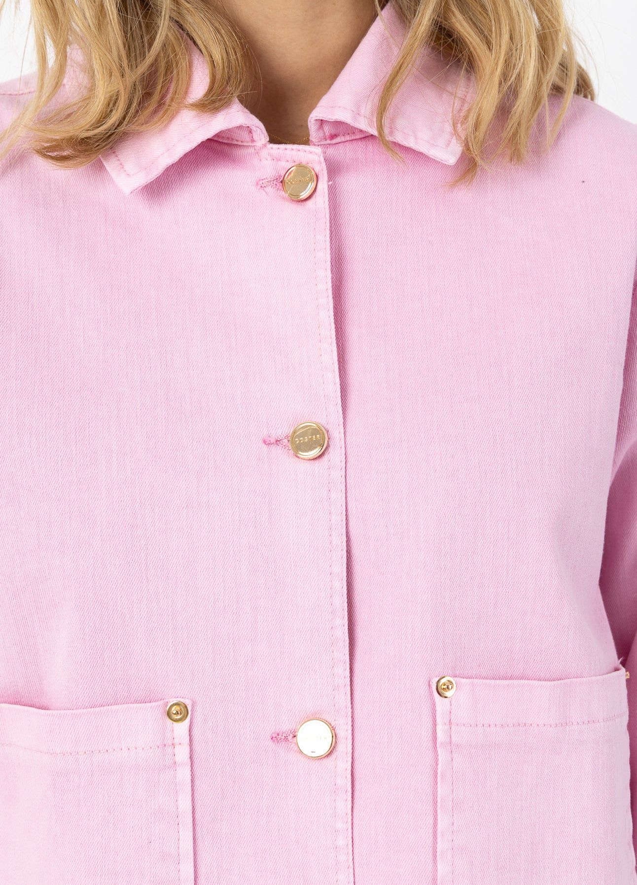 COSTER COPENHAGEN - Jacket in pink denim - Bon bon pink