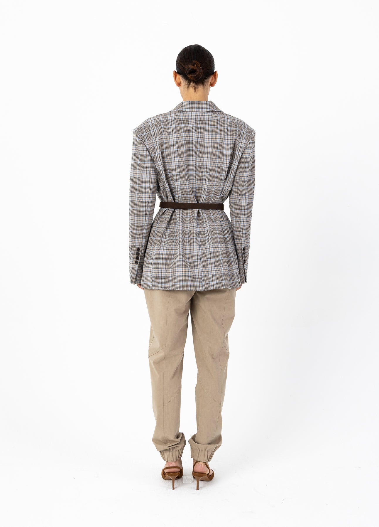 Coster Copenhagen - Checkred blazer - Sand/blue check