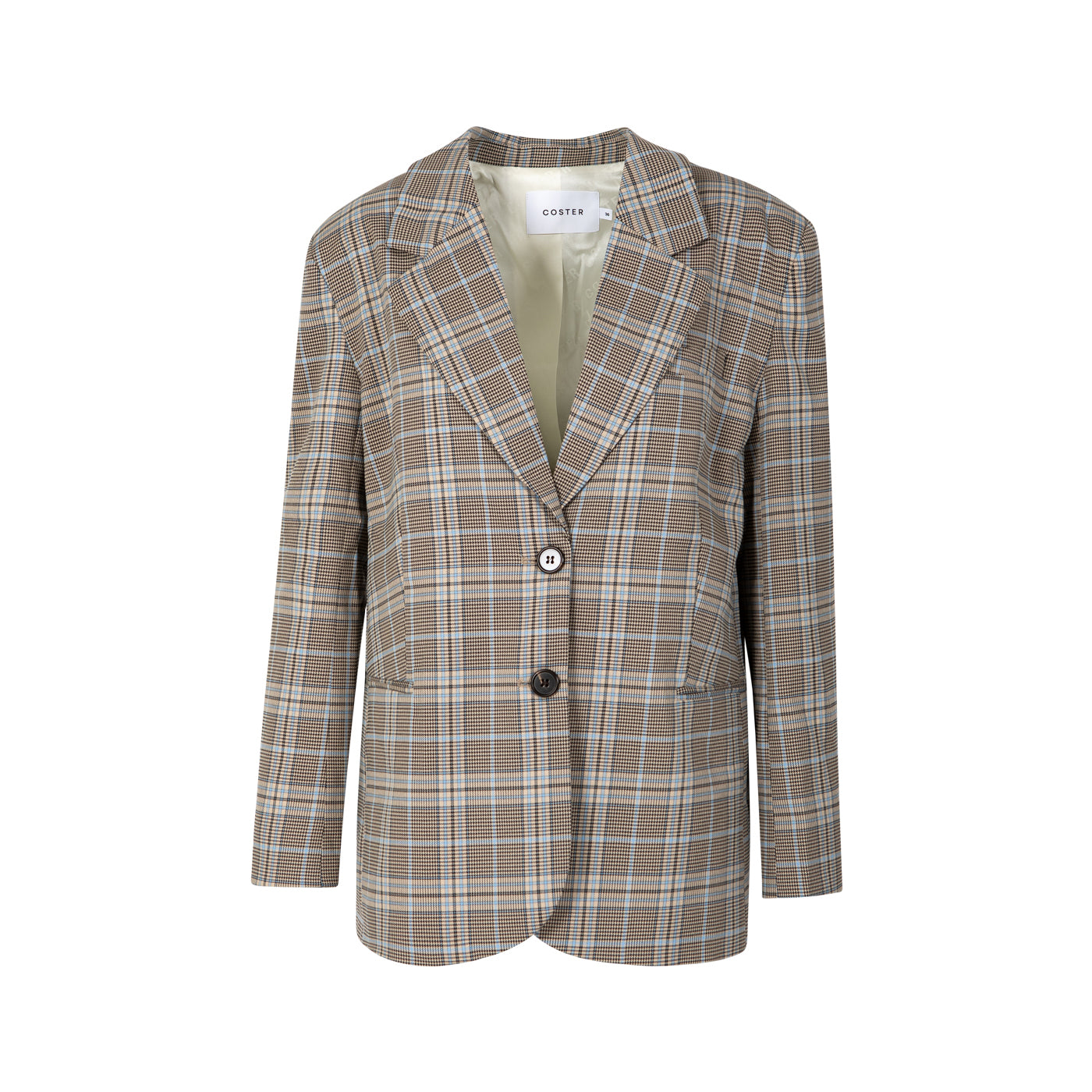 Coster Copenhagen - Checkred blazer - Sand/blue check