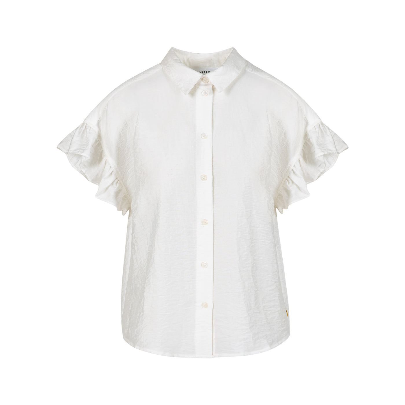 COSTER COPENHAGEN - Shirt with ruffle sleeves - White