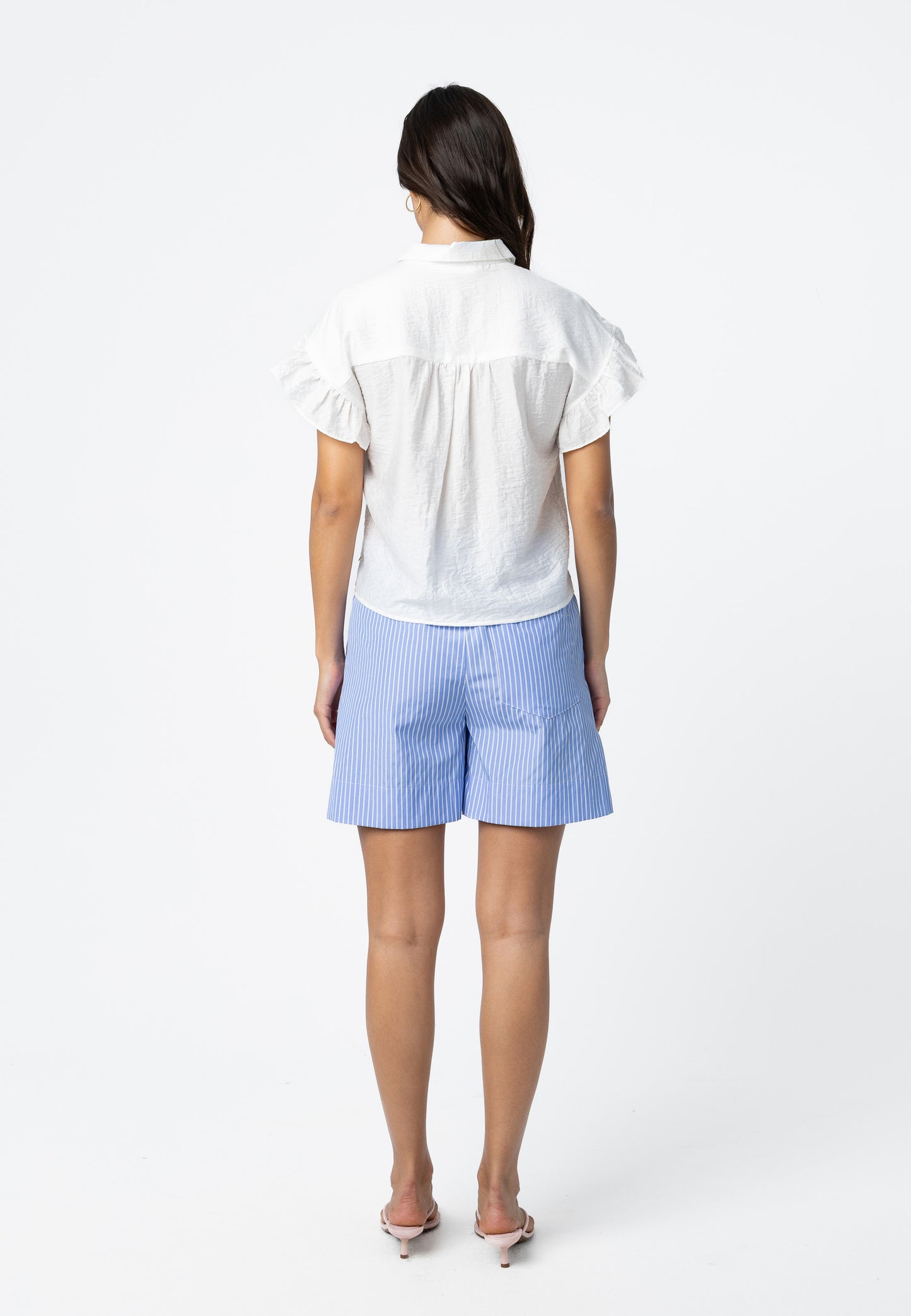 COSTER COPENHAGEN - Shirt with ruffle sleeves - White