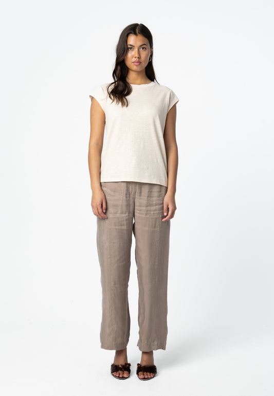 COSTER COPENHAGEN - Loose pants in lyocell - Sille fit - Moon rock