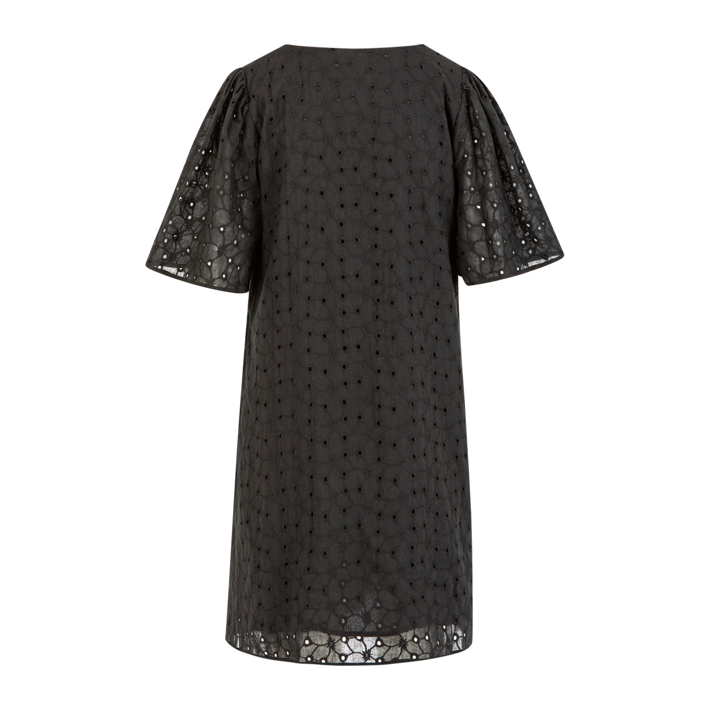 COSTER COPENHAGEN - Tunic dress in Broderie Anglaise - Black