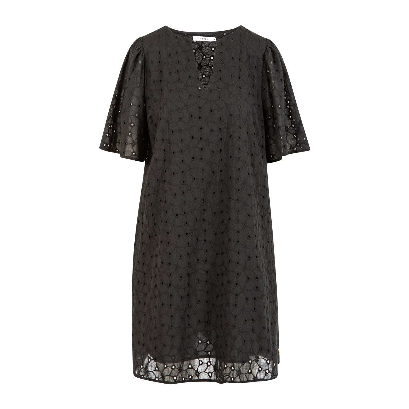 COSTER COPENHAGEN - Tunic dress in Broderie Anglaise - Black
