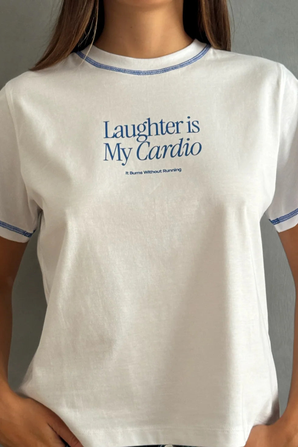 MINTEYES - Laugther is my cardio - White/blue