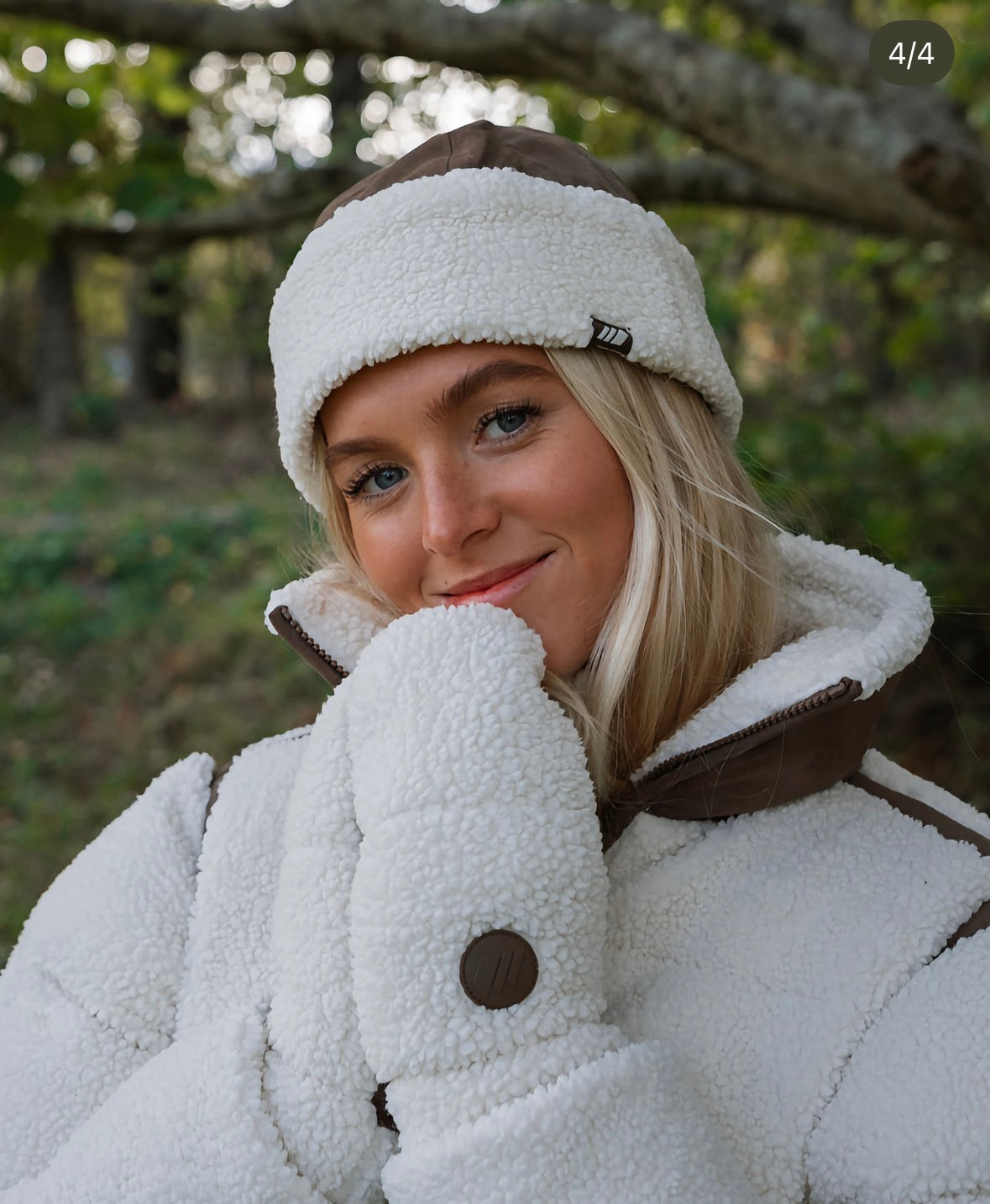 Skogstad - Sira vattert pilefleece jakke - Offwhite