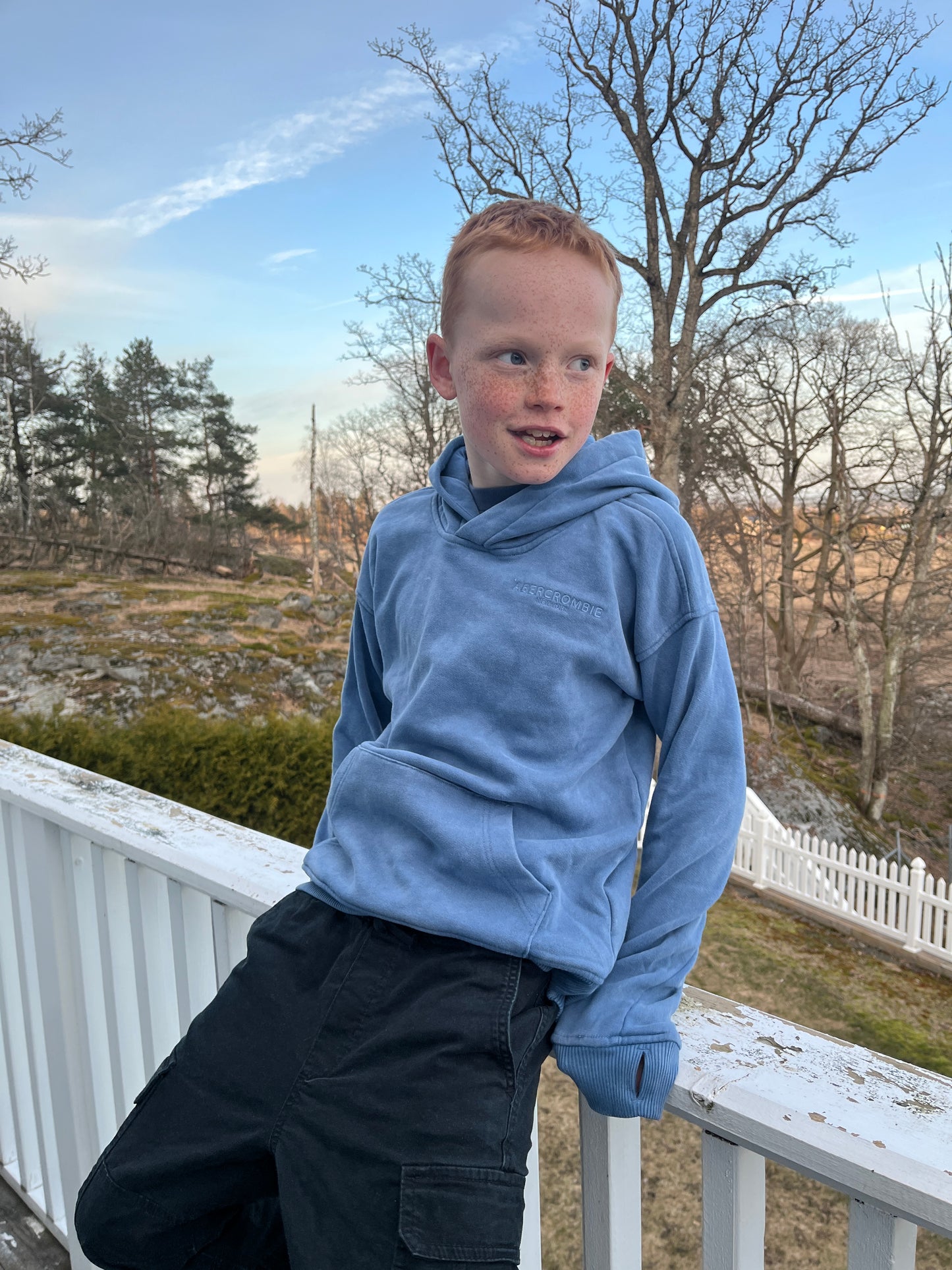 ABERCROMBIE & FITCH - Sunfaded Pullover - Moonlight Blue