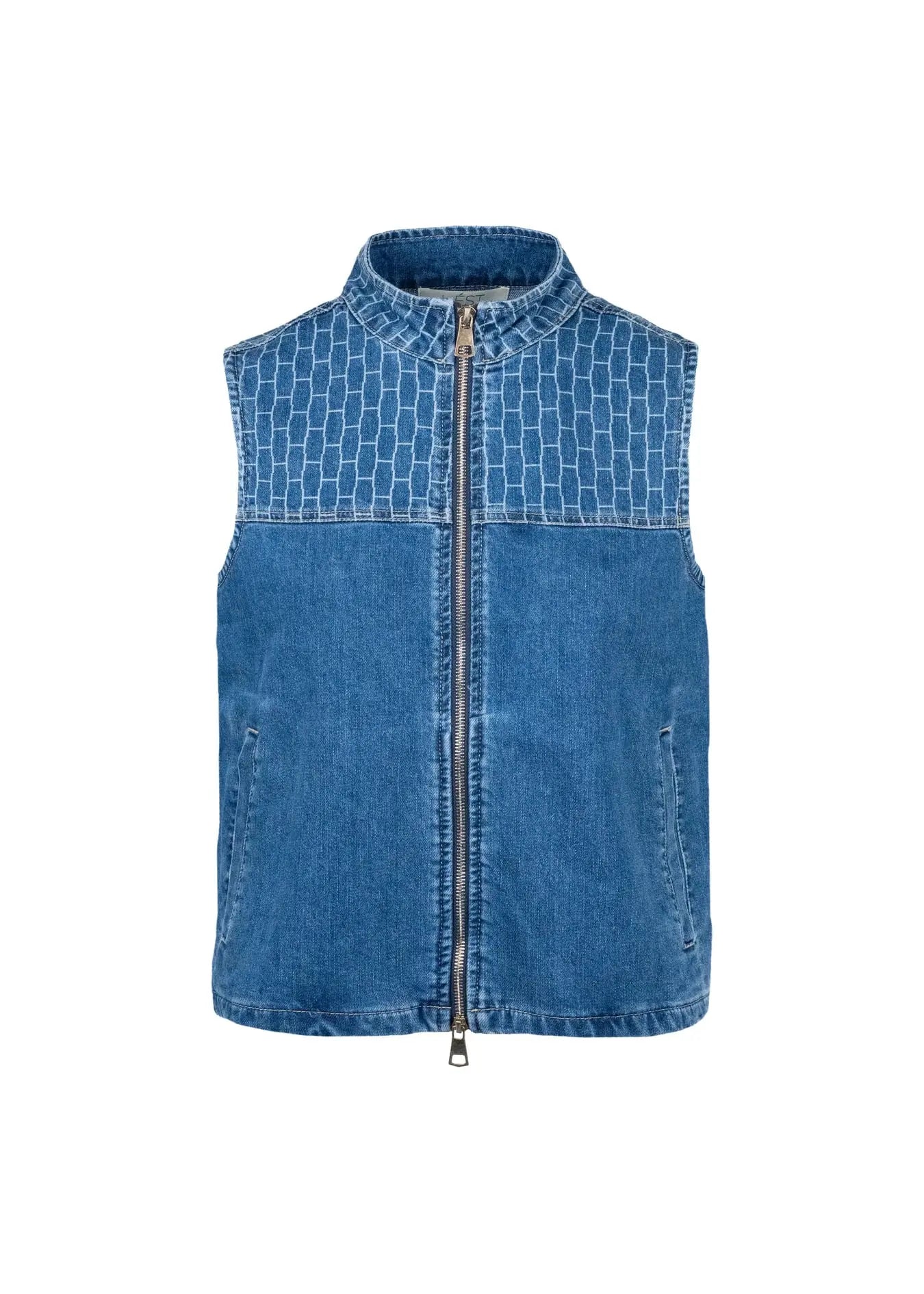 HÉST - DHARMA Vest - Light wash blue denim