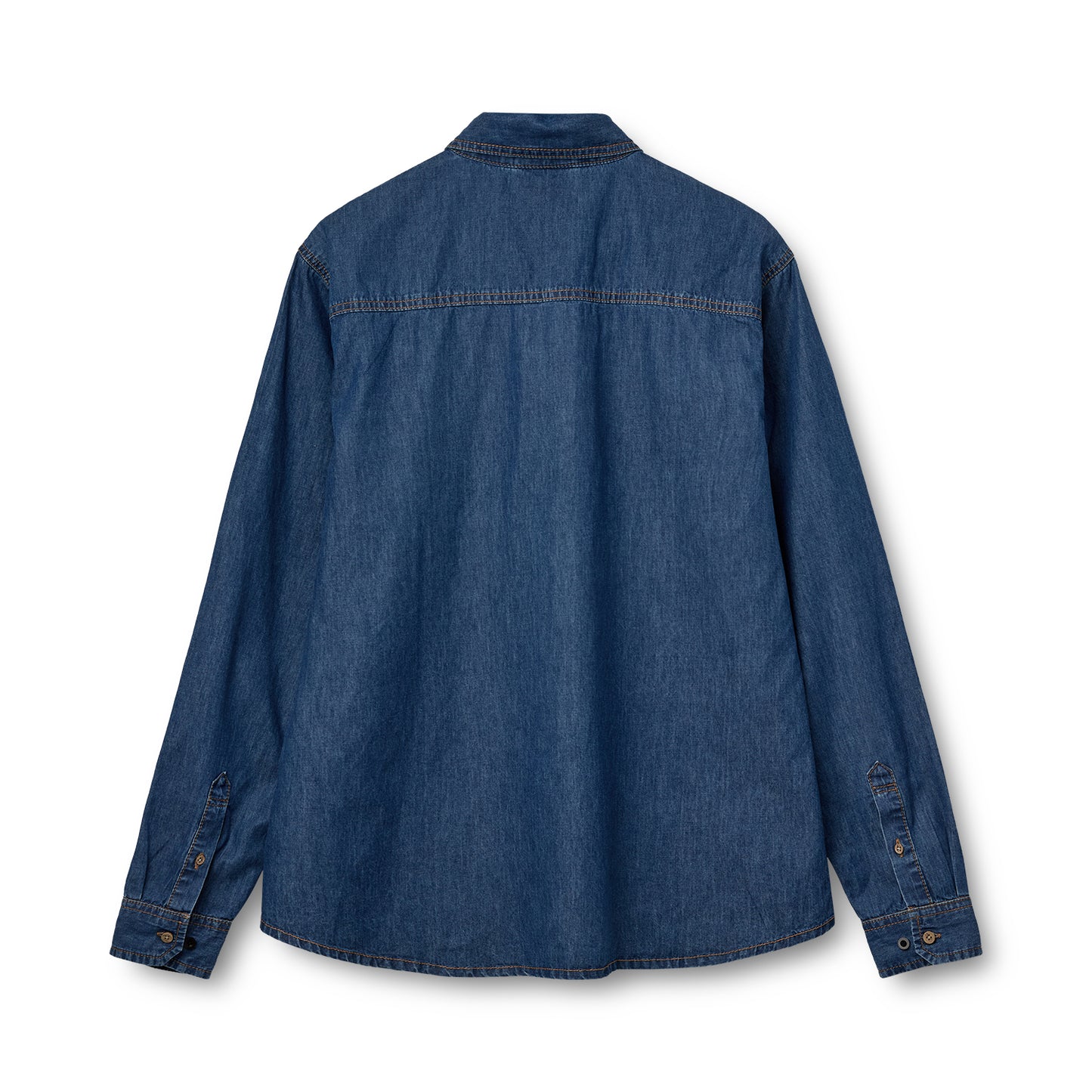 KOPENHAKEN - Echo denim shirt Long sleeve - Denim blue