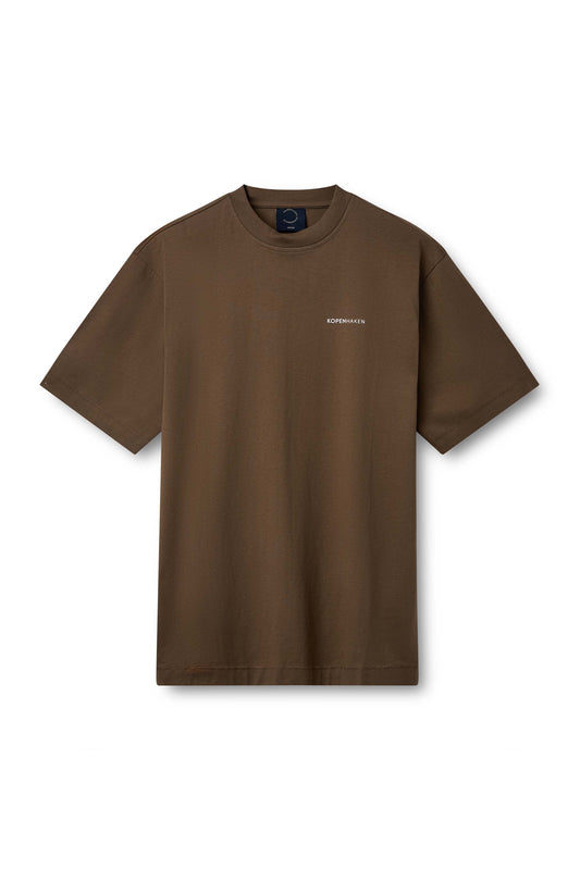 KOPENHAKEN - Cobalt Print T-shirt - Chocolate Chip