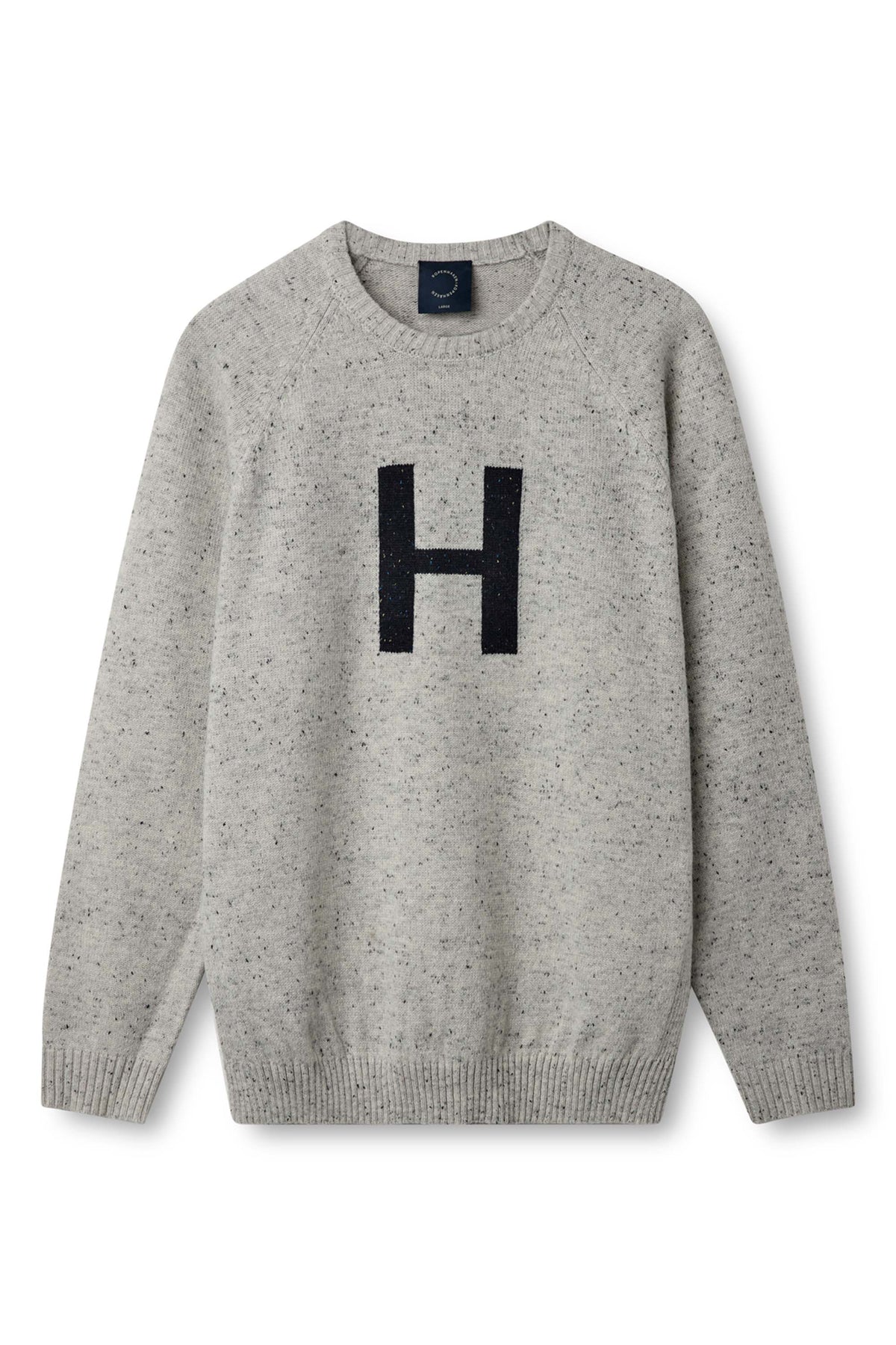 KOPENHAKEN - Roda men knap knit - Dark grey melange