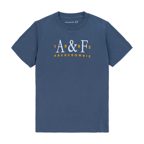 Abercrombie & Fitch -  Signature Tee - Vintage Indigo