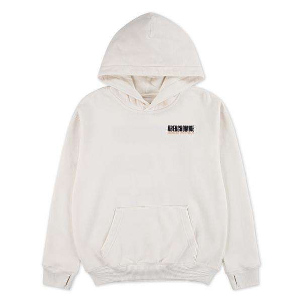 Abercrombie & Fitch -  Pullover Hoodie - Jet Stream / Off-White