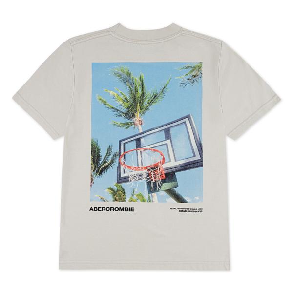 Abercrombie & Fitch -  Bank Shot Tee - Oatmeal