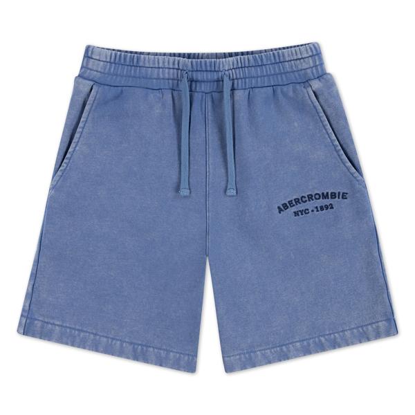 ABERCROMBIE & FITCH - Sunfaded Fleece Short - Moonlight blue