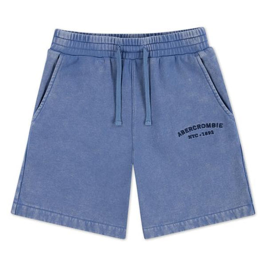 ABERCROMBIE & FITCH - Sunfaded Fleece Short - Moonlight blue