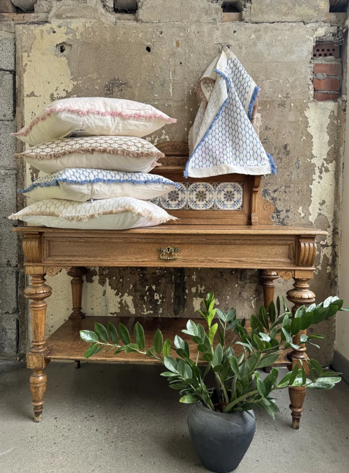 Linnen towel - Faded denim