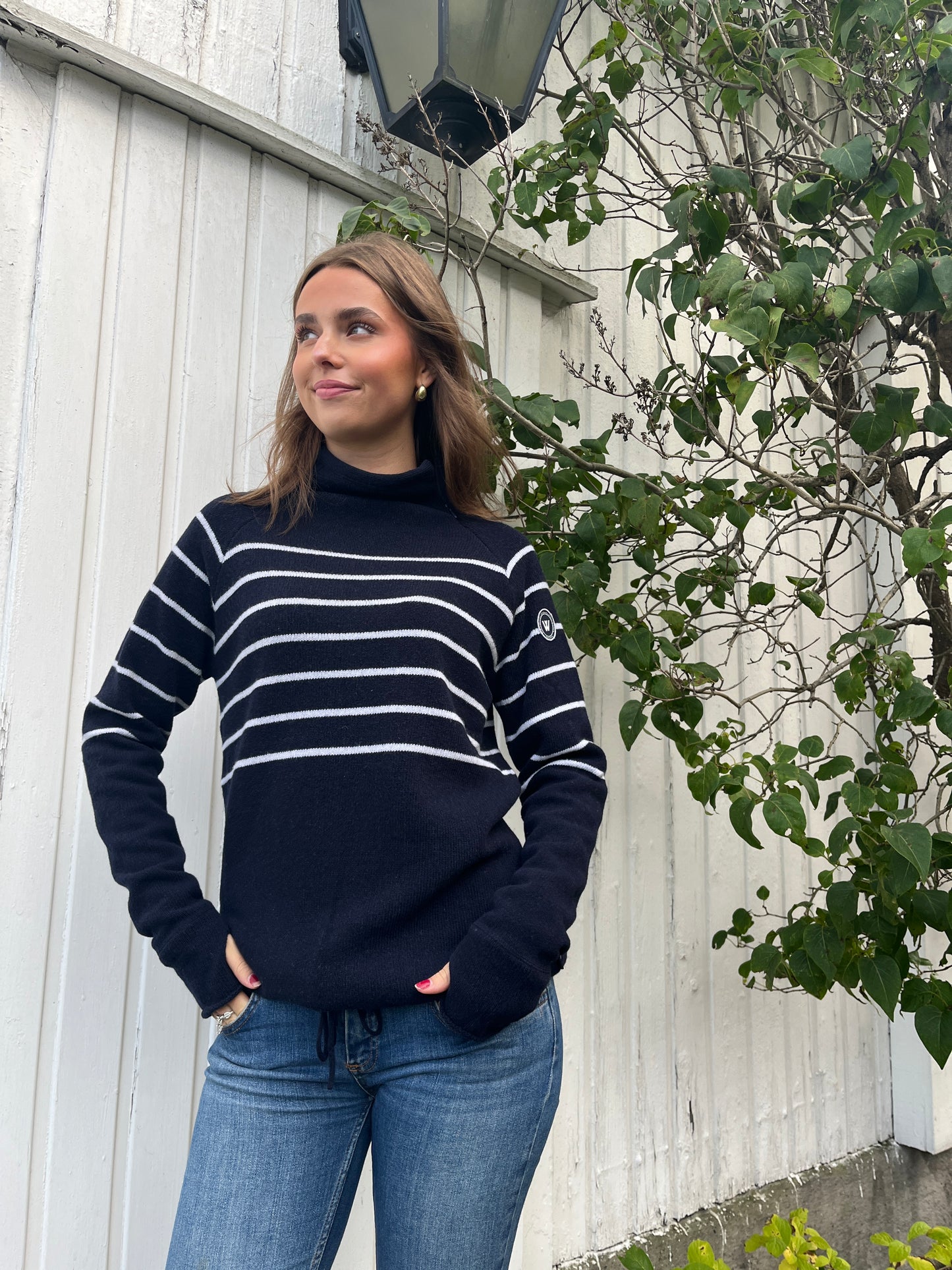Martina Sweater Windproof  Navy/Off-White (Holebrook)