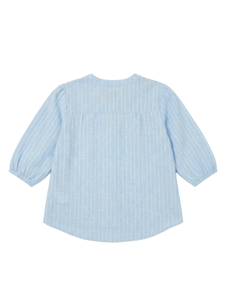 KOPENHAKEN - Elba Blouse - Light blue/white