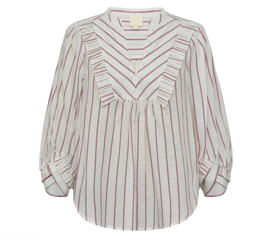 SophiaGO Daimi Mo Blouse - Rosa Creme Stripes