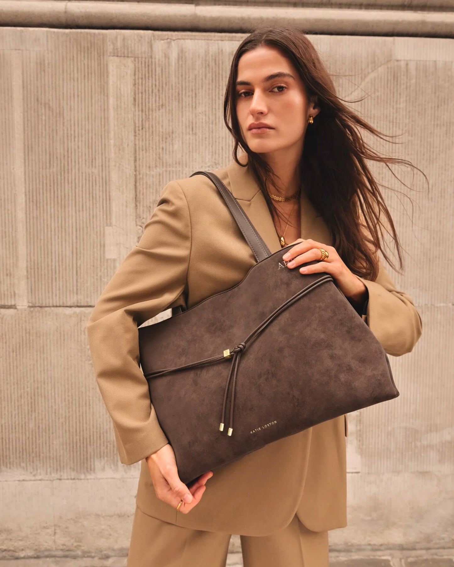 KATIE LOXTON - Brun stor veske