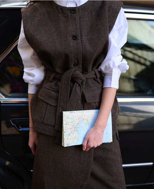 HUMBLE - MargotHBS Vest - Brown combi - S, M, L, XL