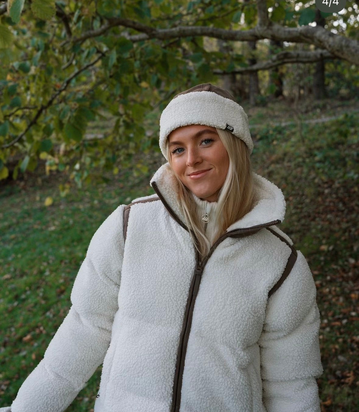 Skogstad - Sira vattert pilefleece jakke - Offwhite