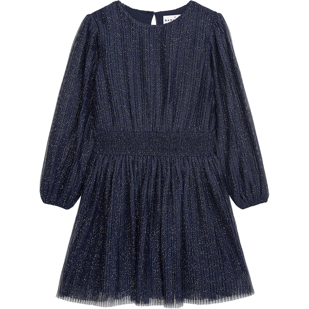 DANAMADE - Dress DLEVKE - Navy glitter
