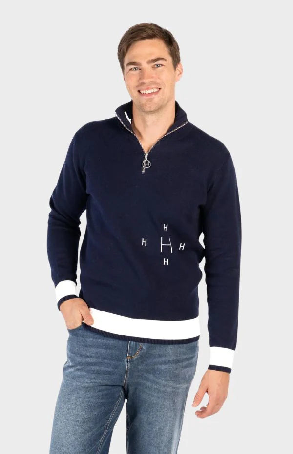 HÉST - TED Half Zip - Navy Blazer