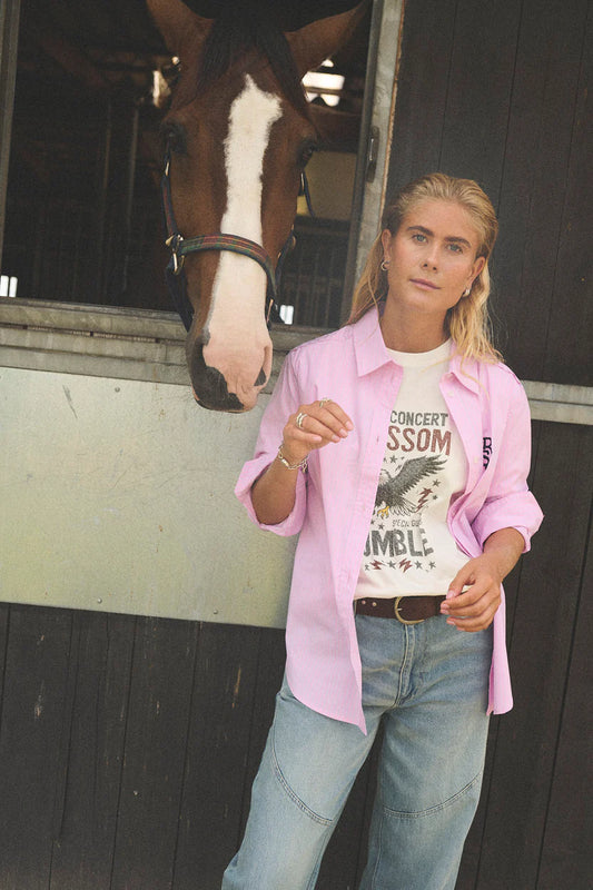 HUMBLE - NALAHBS Shirt - Soft pink combi