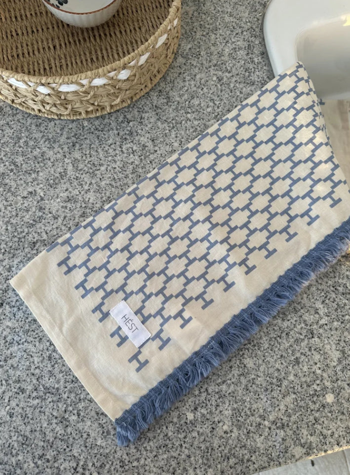 Linnen towel - Faded denim