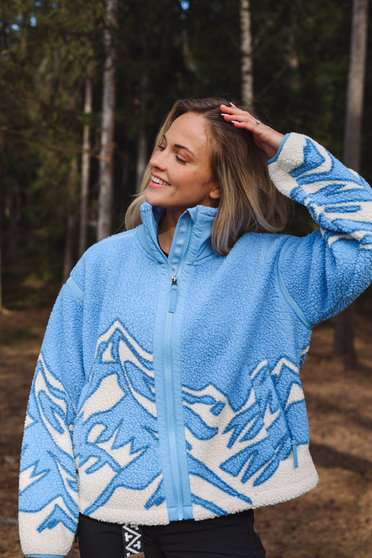 EMILIE VOE NERENG - Himmeltind, pile fleece jacket - Frozen Fjord