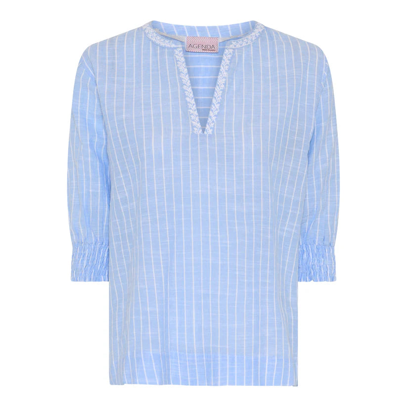 HUMBLE - KYSTALAG Blouse - Air blue