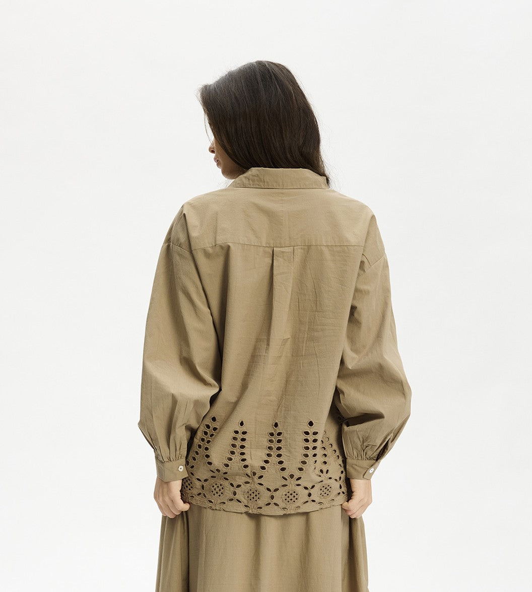 KOPENHAKEN - Shanghai Shirt - Fungi/brun