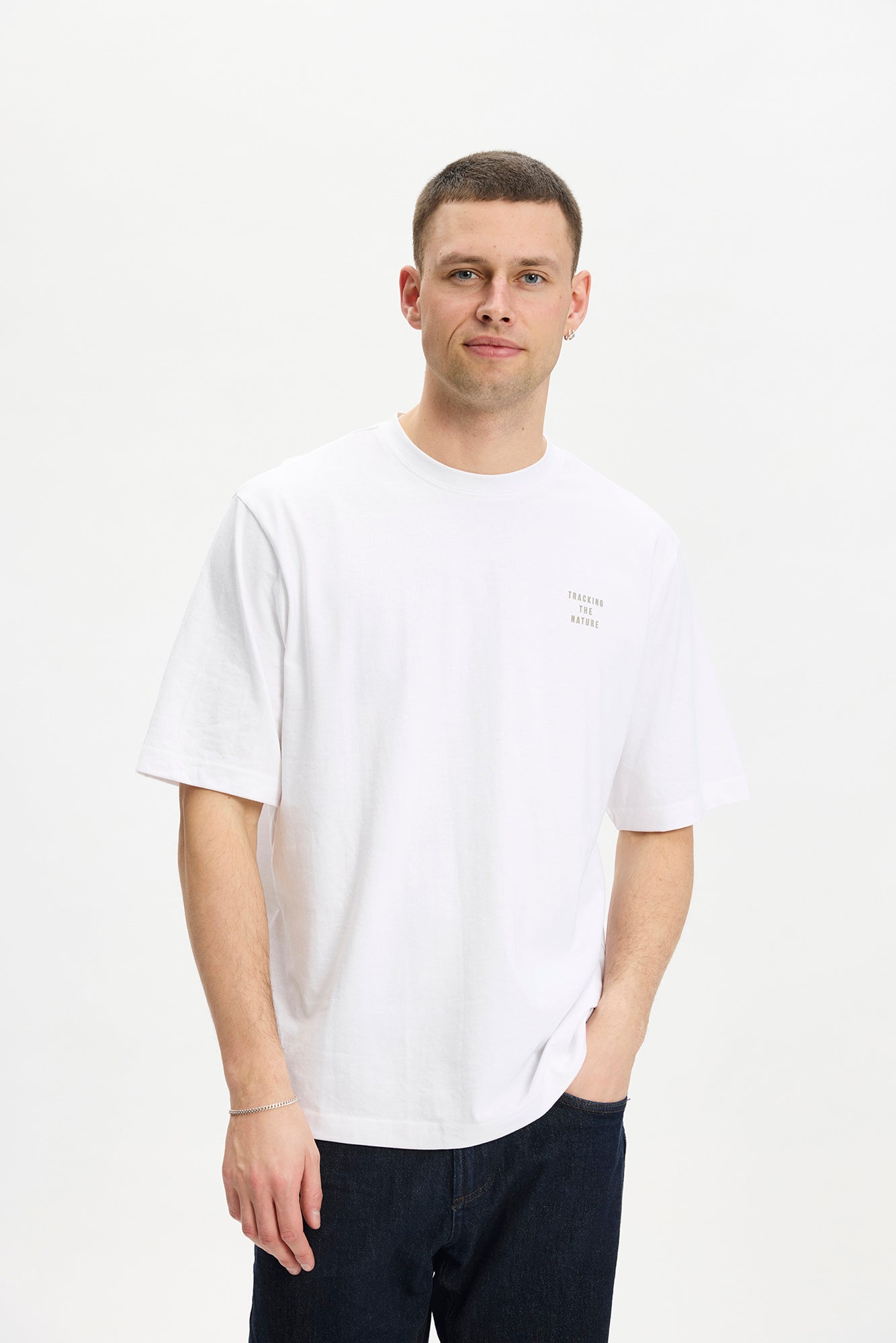 KOPENHAKEN - Nebraska T-shirt oversize  - Bright white