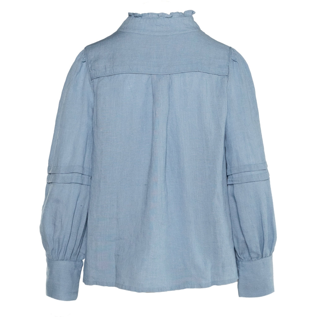 SARI Linen Blouse - Faded Denim