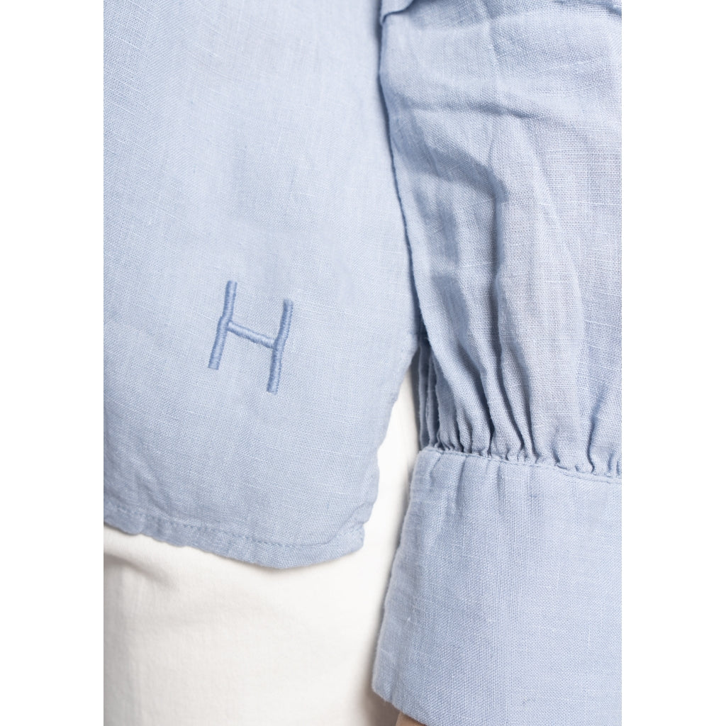 SARI Linen Blouse - Faded Denim