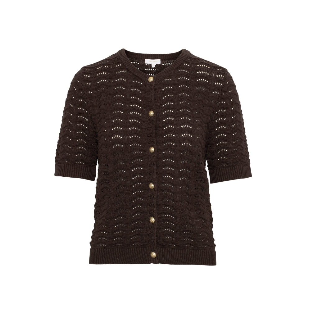 RAH Oslo - Short Sleeve Cardigan - Brown