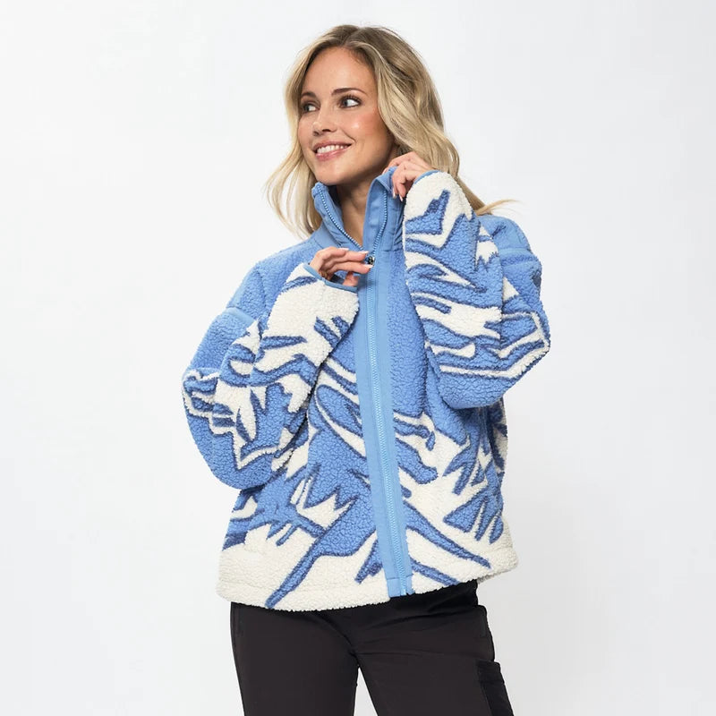 EMILIE VOE NERENG - Himmeltind, pile fleece jacket - Frozen Fjord