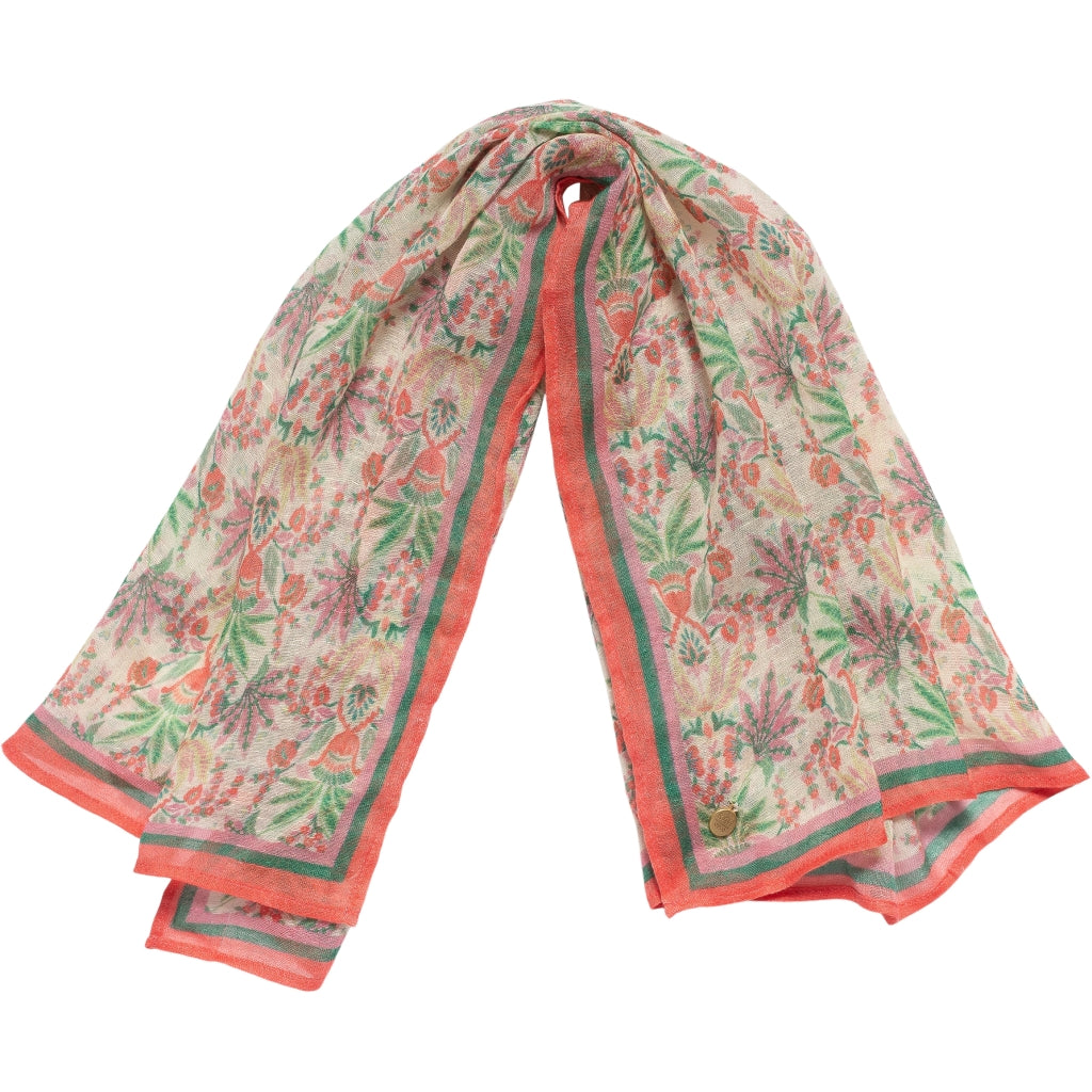 RAH Oslo - Scarf - 65 x 65 cm - Coral Leaf Print