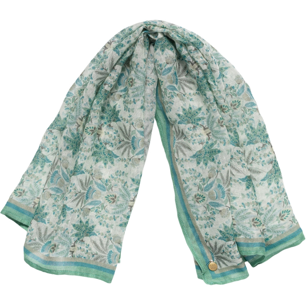 RAH Oslo - Scarf - 65 x 65 cm - Green Leaf Print