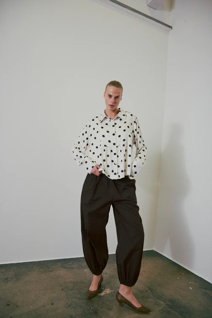 HUMBLE - KARENAG BALLOON Pants - Mocca brown