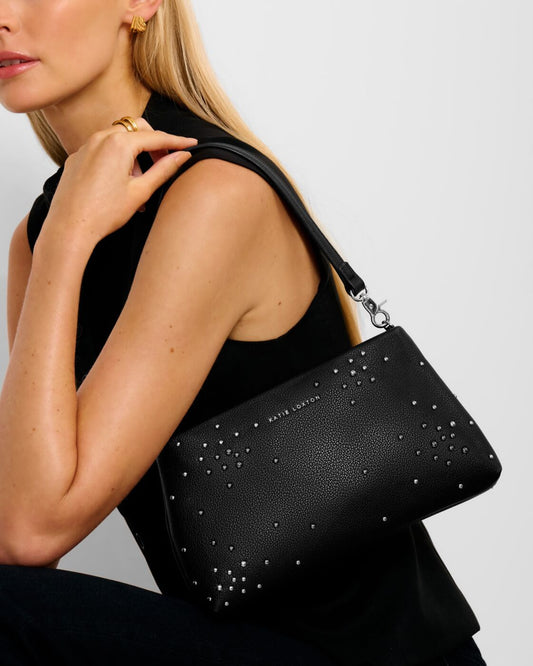NOVA Studded wristlet clutch - Black