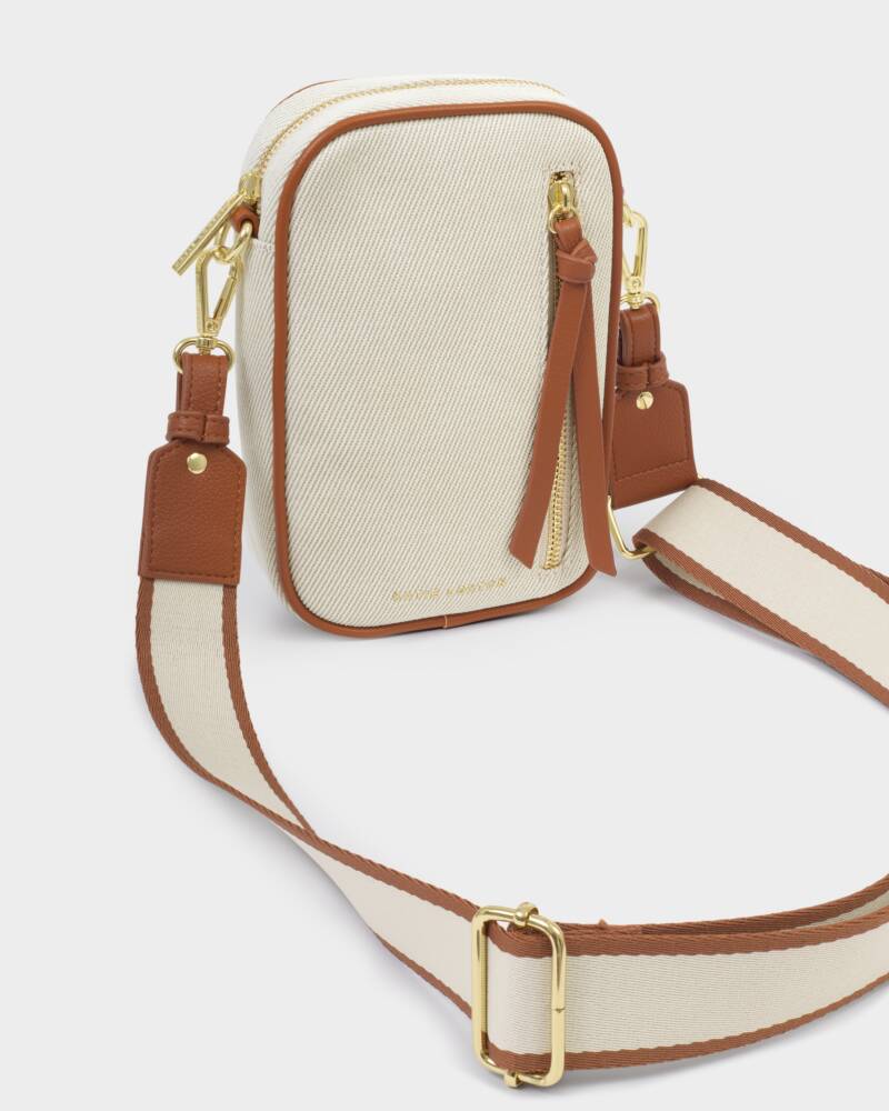 KATIE LOXTON - HALLIE Small Crossbody bag - Canvas/Cognac