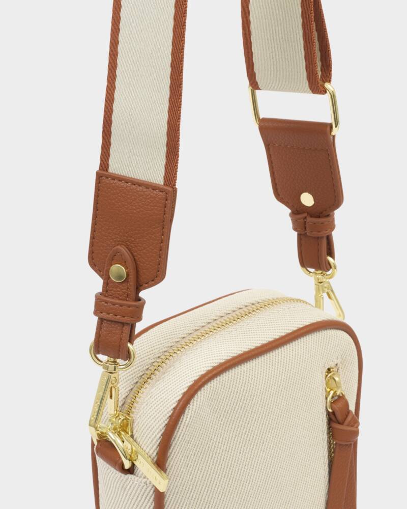 KATIE LOXTON - HALLIE Small Crossbody bag - Canvas/Cognac
