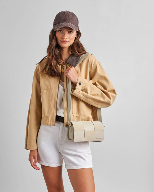 KATIE LOXTON - TAYA Crossbody bag - Off-white/Suedette (13,5 x 23 cm)