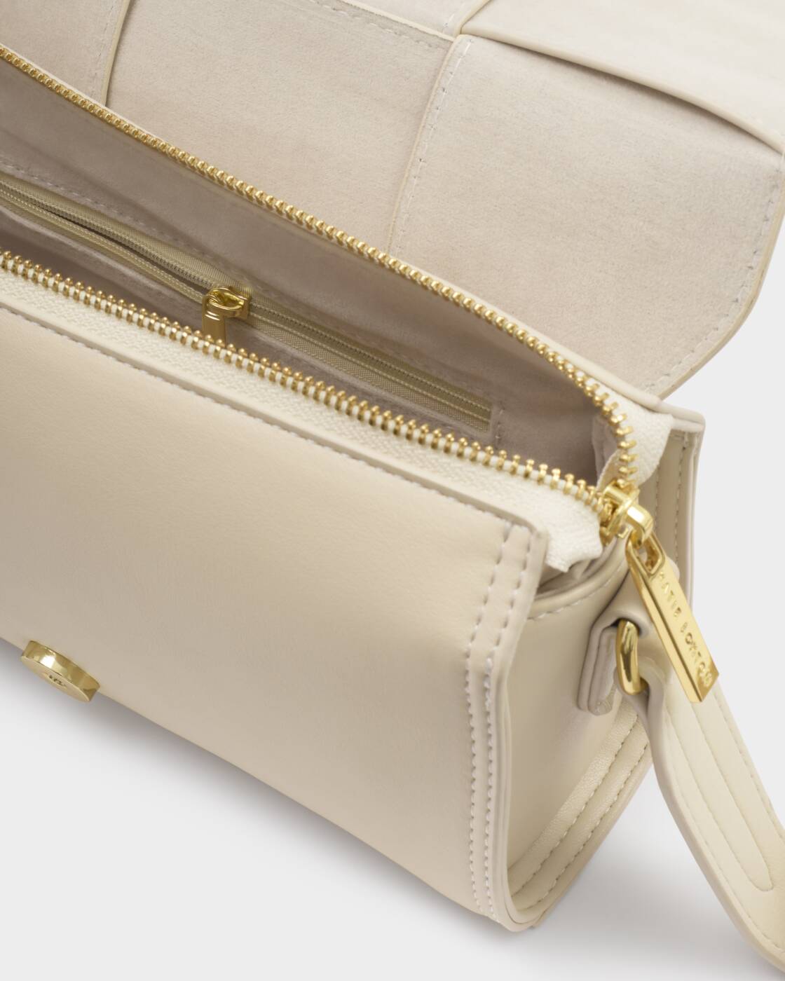 KATIE LOXTON - TAYA Crossbody bag - Off-white/Suedette (13,5 x 23 cm)