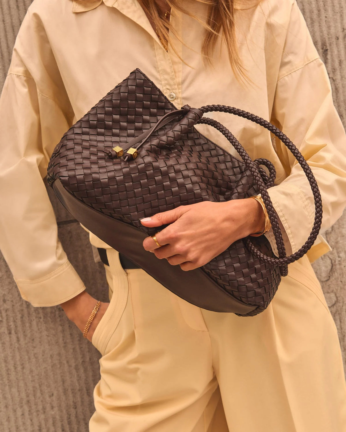 KATIE LOXTON - NOVA SMALL SHOULDER TOTE BAG - Chocolate (22,5 x 36 x 14)